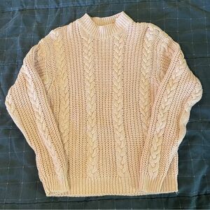 Westbound Cream Cable Knit Sweater
